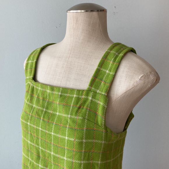 Vintage green plaid tank - Picture 2 of 8
